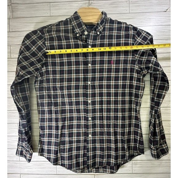 Ralph Lauren‎ Men's Cotton Button Down Shirt Large Black Pink Plaid Long Sleeve - Picture 9 of 9